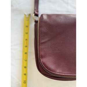 Women's Amanda Blu Purse Leather Flap Crossbody Plum Tassel